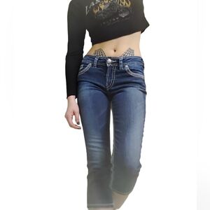 Y2K Silver Capri jeans